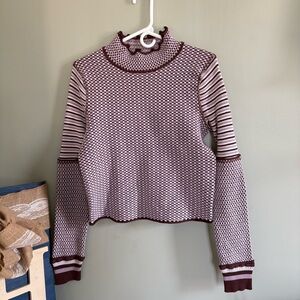 We The Free People Gamer Cuff Crop Sweater